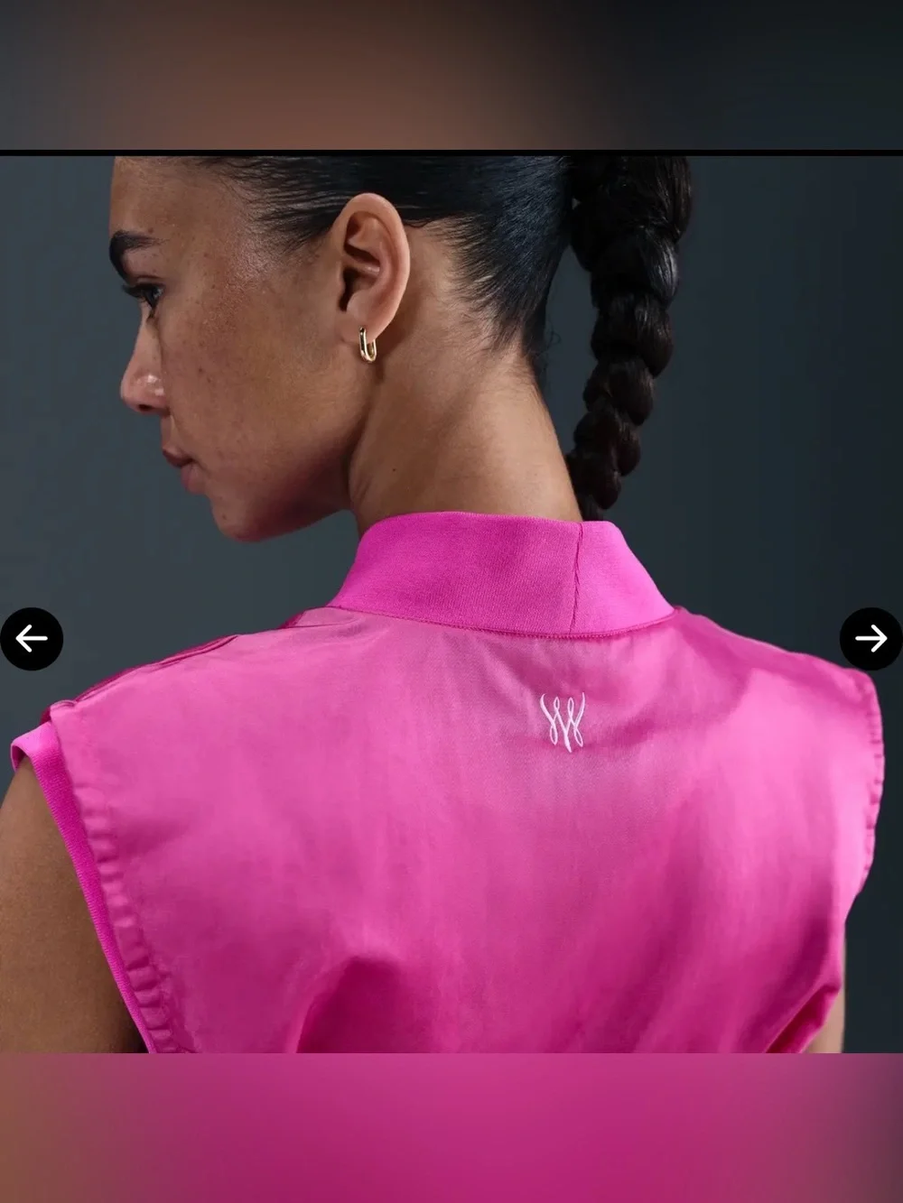 Nike Serena Williams Design Crew Wrap Top Vest Pink Nylon Womens M NWT